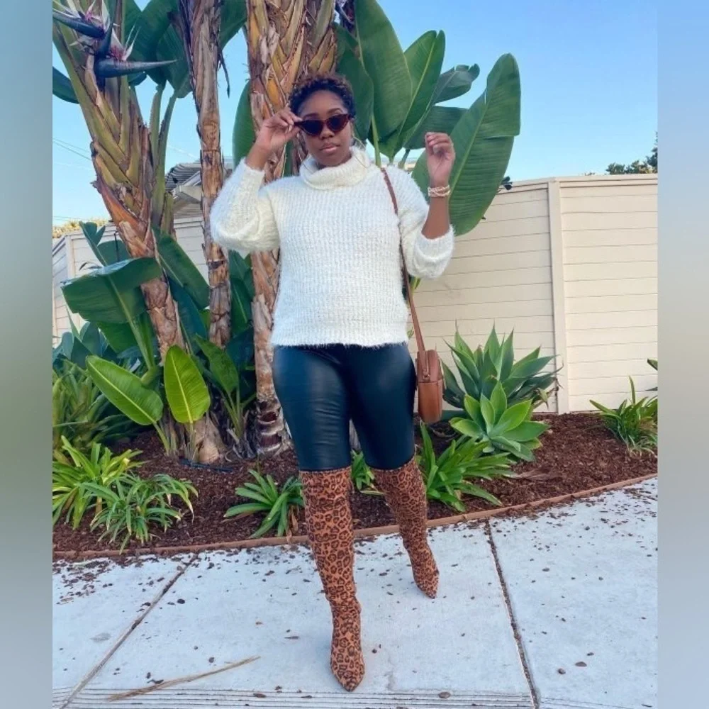 ShoeDazzle | Leopard‎ Aubriana Over-the-Knee Boot